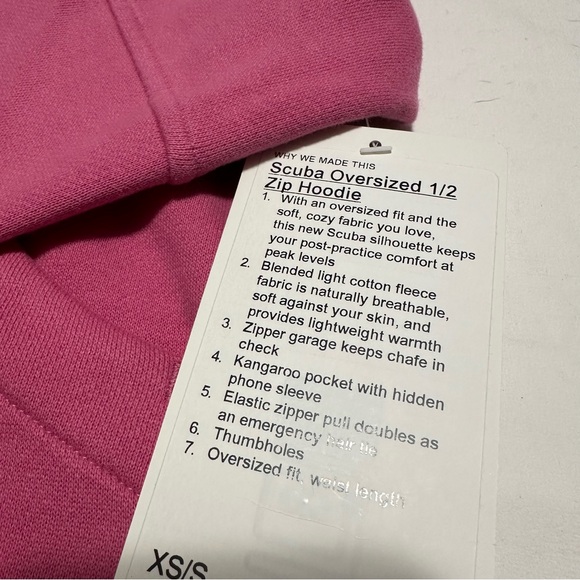 Lululemon Scuba Oversized Half-Zip Hoodie Pink Blossom - Picture 5 of 12